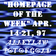 [Image of Andreas's Hompage of the Week Award]